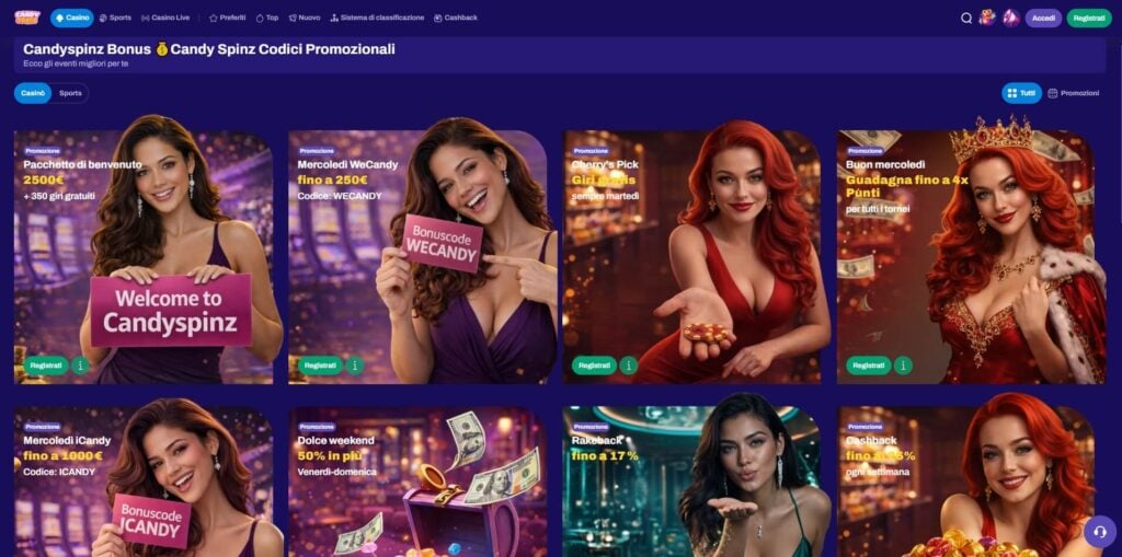 CandySpinz Casino Free Spins