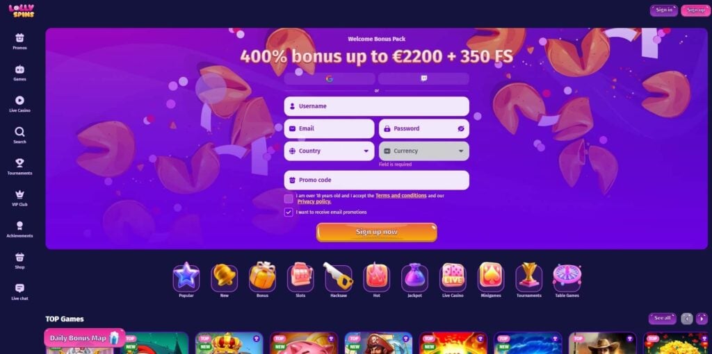 Lolly Spins Casino Italia