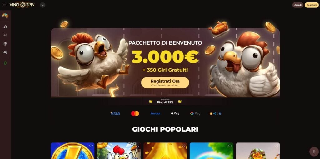 Vincispin Casino Italia